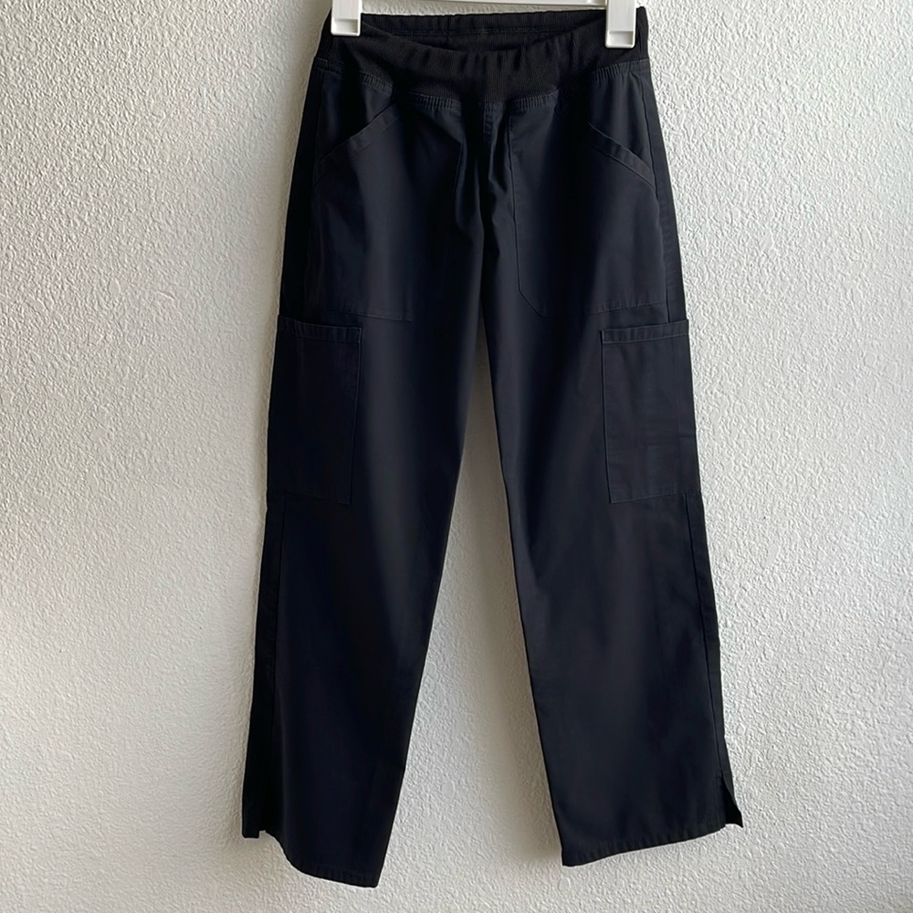 Cherokee Workwear Black Scrub Bottoms in XXS PETITE